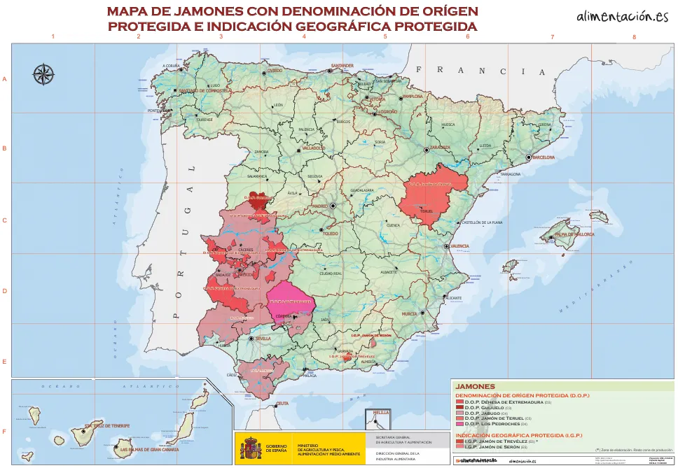Different P.D.O.s, Source: alimentacion.es